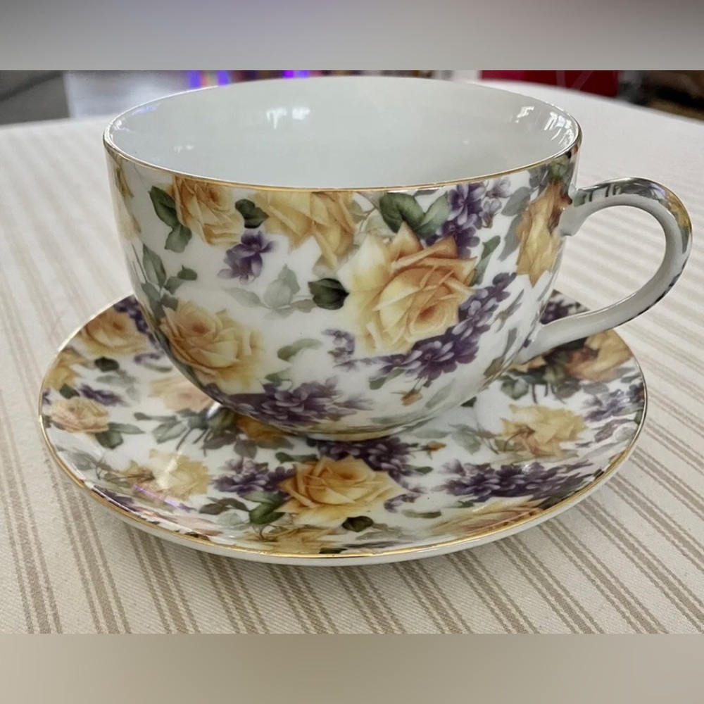 Caldo Freddo Flower Roses
Porcelain Tea Cup and Saucer for One Vintage 70’s